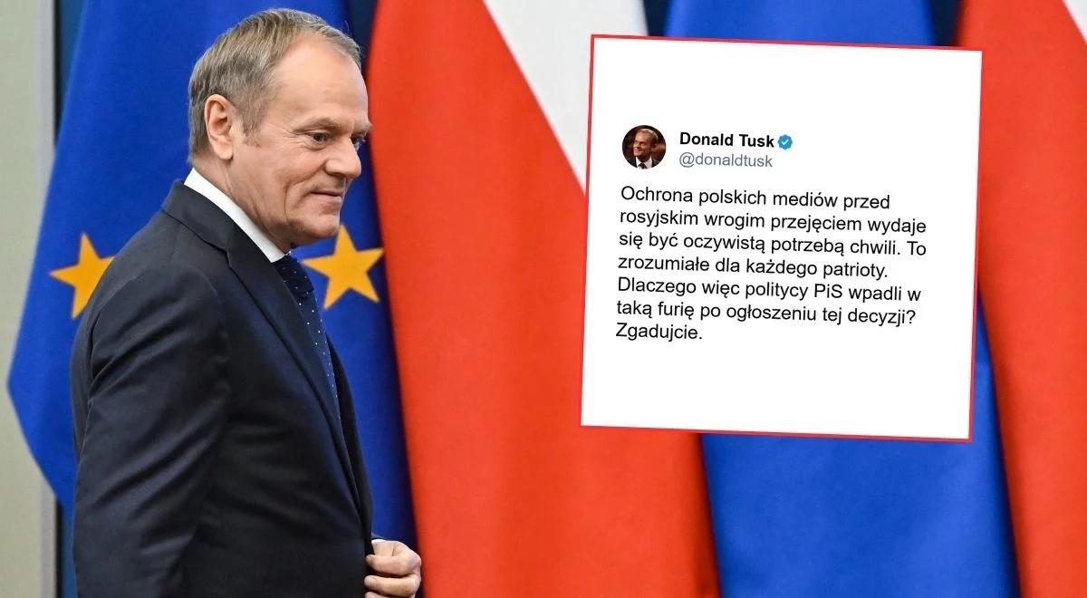 Rząd blokuje przejęcie TVN i Polsat. Tusk pisze o "furii polityków PiS"