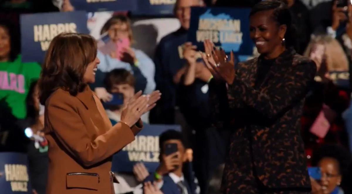 Michelle Obama na wiecu Harris. Trump z ważnym poparciem