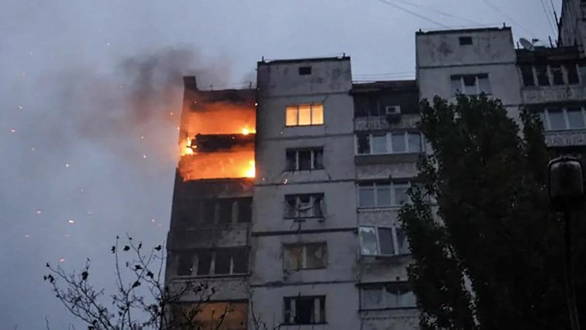 Atak rosyjskich dronów nad Ukrainą. Wybuchły pożary