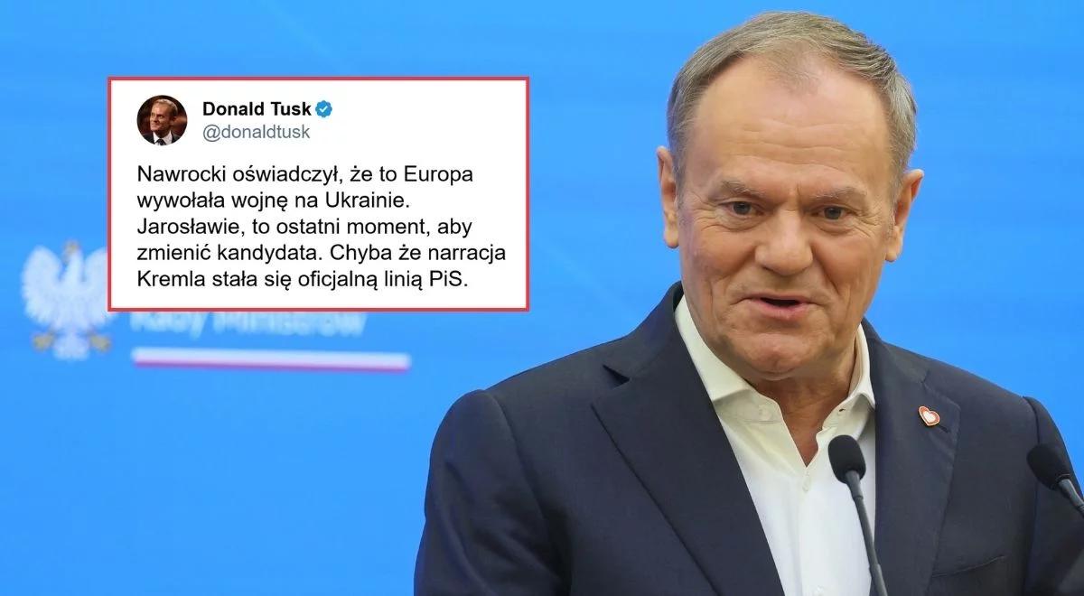 "Jarosławie, to ostatni moment". Tusk pisze o Nawrockim