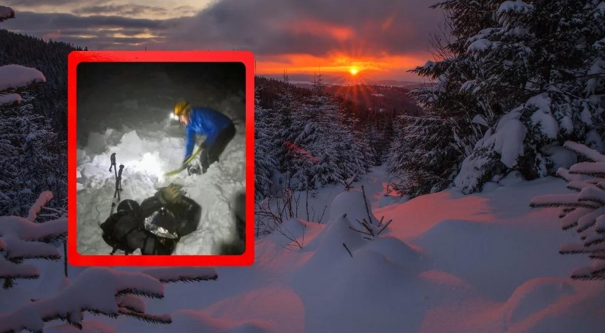 Dramatyczna akcja w Beskidach. Przysypała go lawina, pomoc wezwał przez aplikację