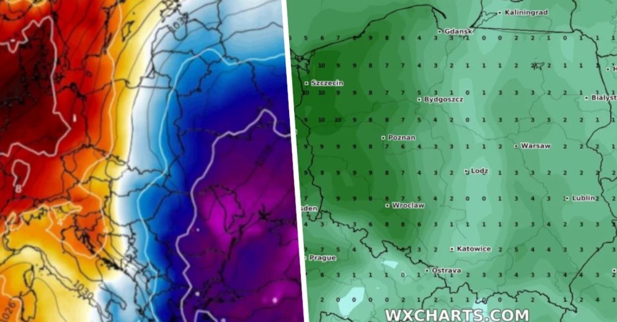 Wyż w końcu wycofuje się z Polski. Mapy już pokazują dużą zmianę w pogodzie