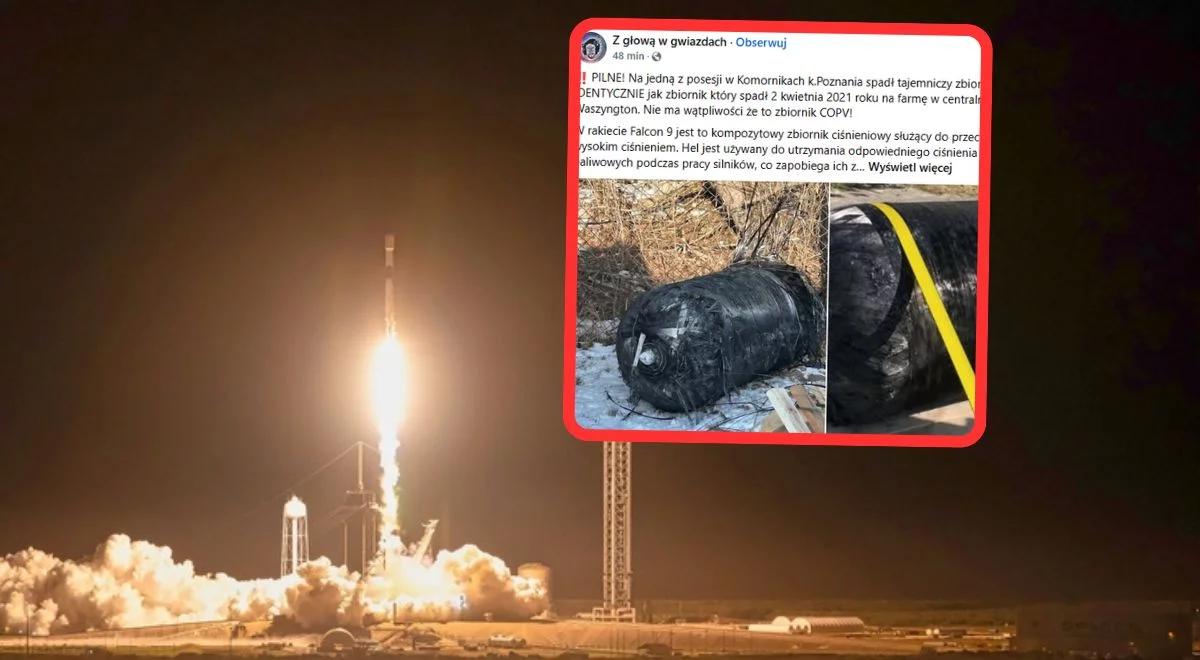 Szczątki rakiety SpaceX spadły pod Poznaniem? Na miejscu są służby