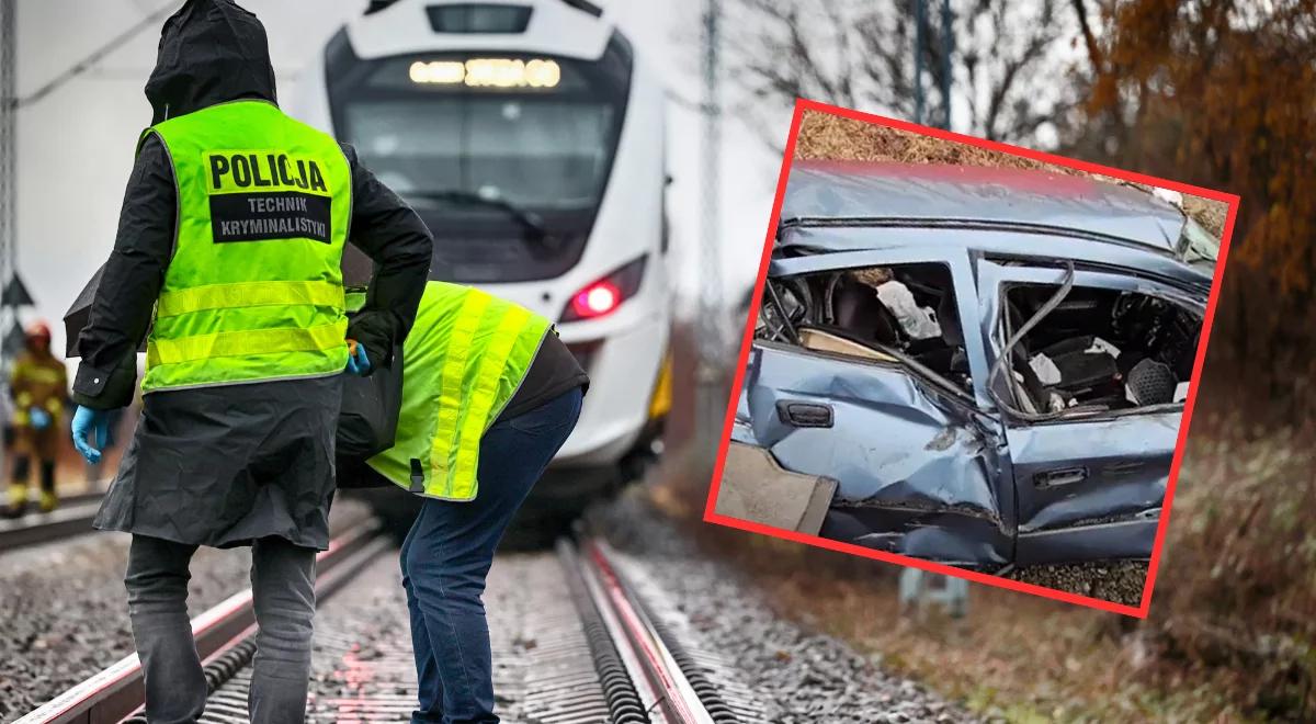 Tragedia na torach. Pociąg wbił się w osobówkę, nie żyje 29-letni Azer