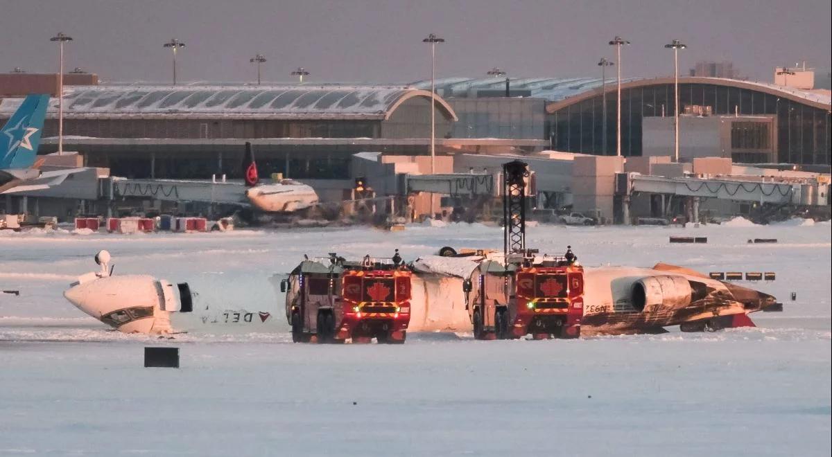 Wypadek na lotnisku w Toronto. Samolot przewrócił się do góry kołami. Wielu rannych